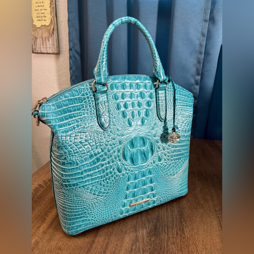 **SOLD**Brahmin NWT Lrg. Duxbury & Veronica - Mermaid Green - PERFECT EYE - Picture 14 of 16